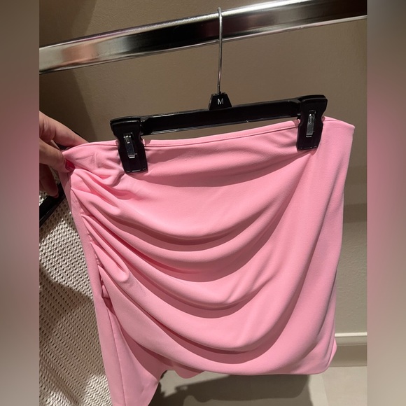 ZARA Pink Draped Mini Skirt Size M - Picture 4 of 7